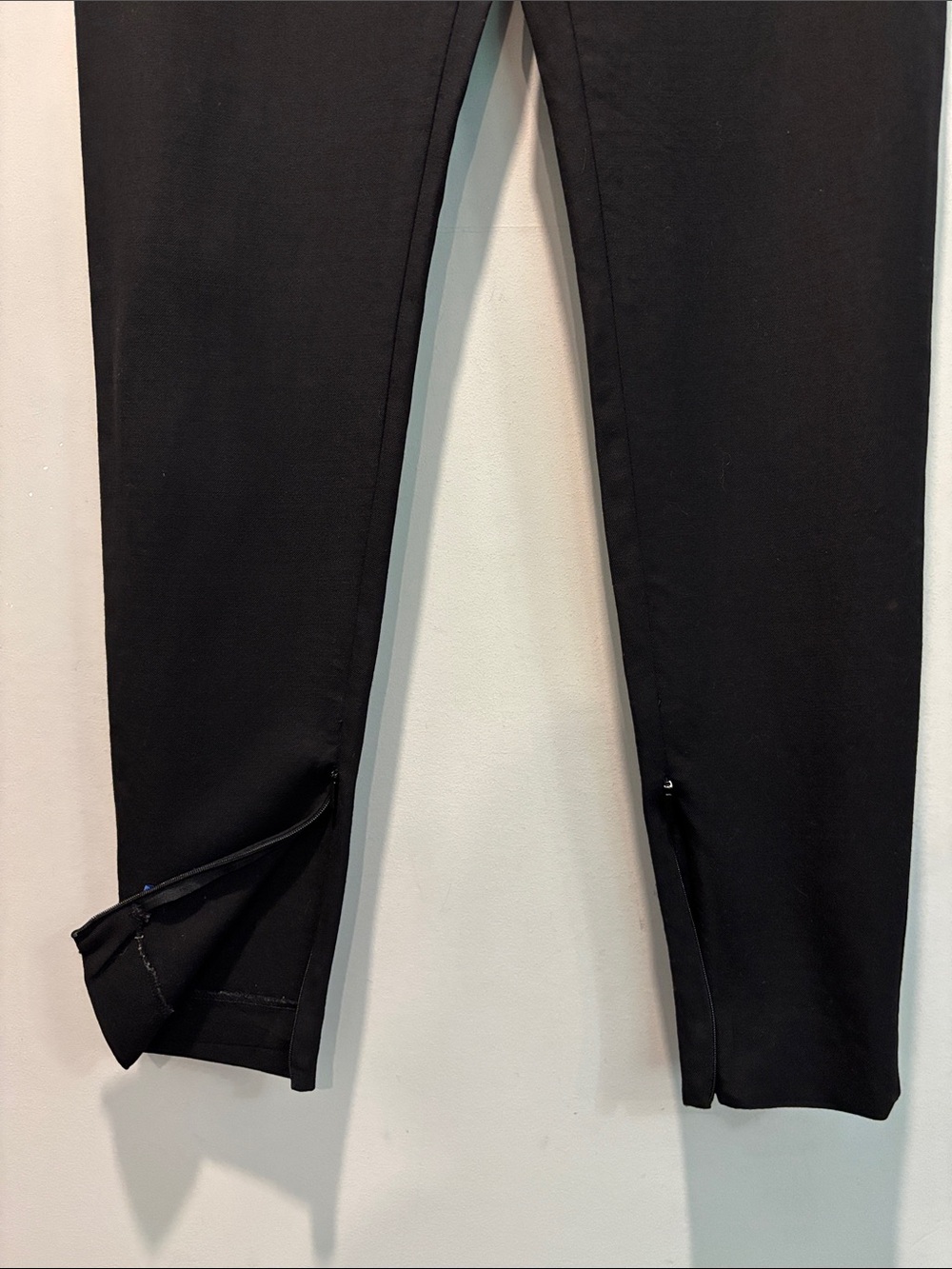 Saint Laurent Paris Black Wool Skinny Ankle Zip Trousers FR 38 US 6 - Picture 5 of 14